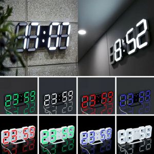 2019 LED Digital Large Big Snooze Wall Room Desk Alarm Clock Number Display ~